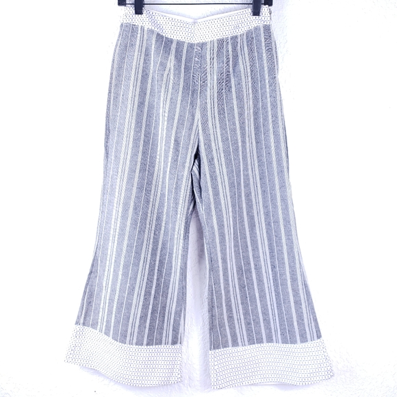 ENGLISH FACTORY Stripe Linen Blend Wide Leg Pants - Picture 3 of 11